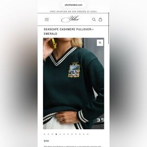 Yellow the Label seascape cashmere pullover